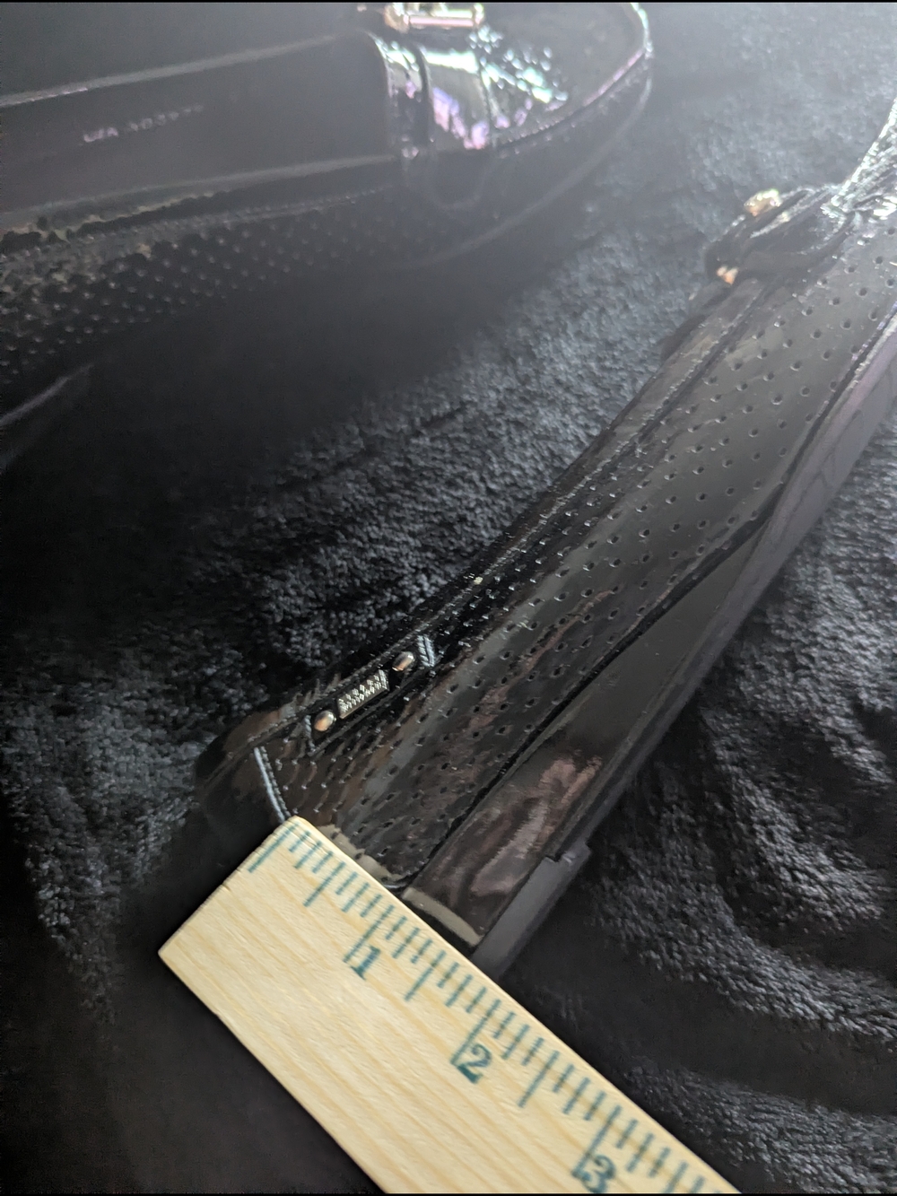 Stuart Weitzman Black Patent Leather Loafers with Silver Hardware 9m - Picture 2 of 10